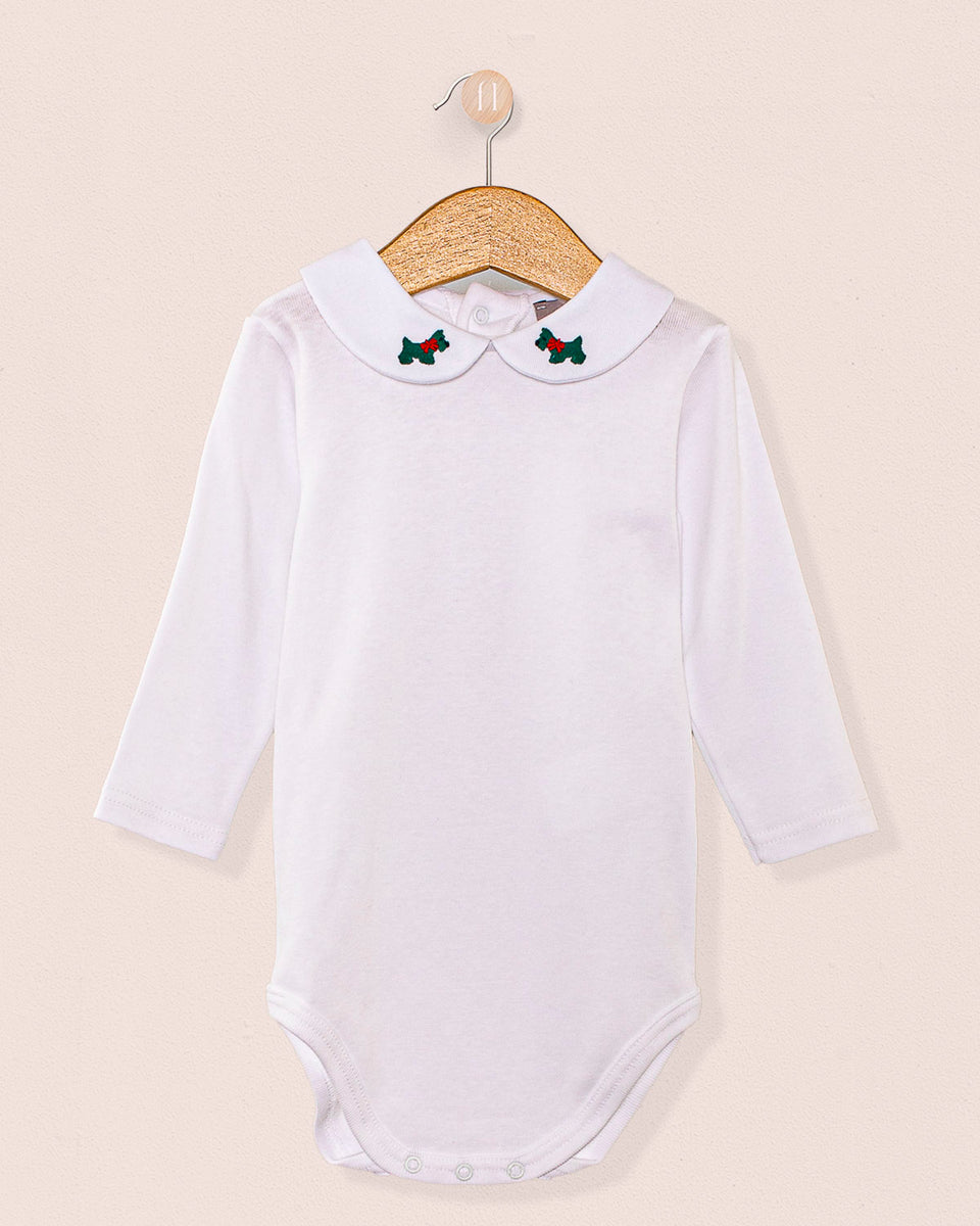 Onesie Italian Embroidered Scotty Green