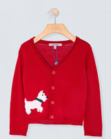 Scotty Red Wool Cardigan