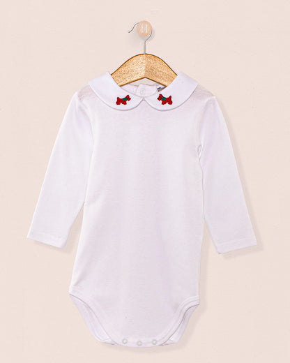 Onesie Italian Embroidered Scotty Red - Onesie