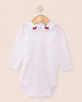 Onesie Italian Embroidered Girl Scotty Red