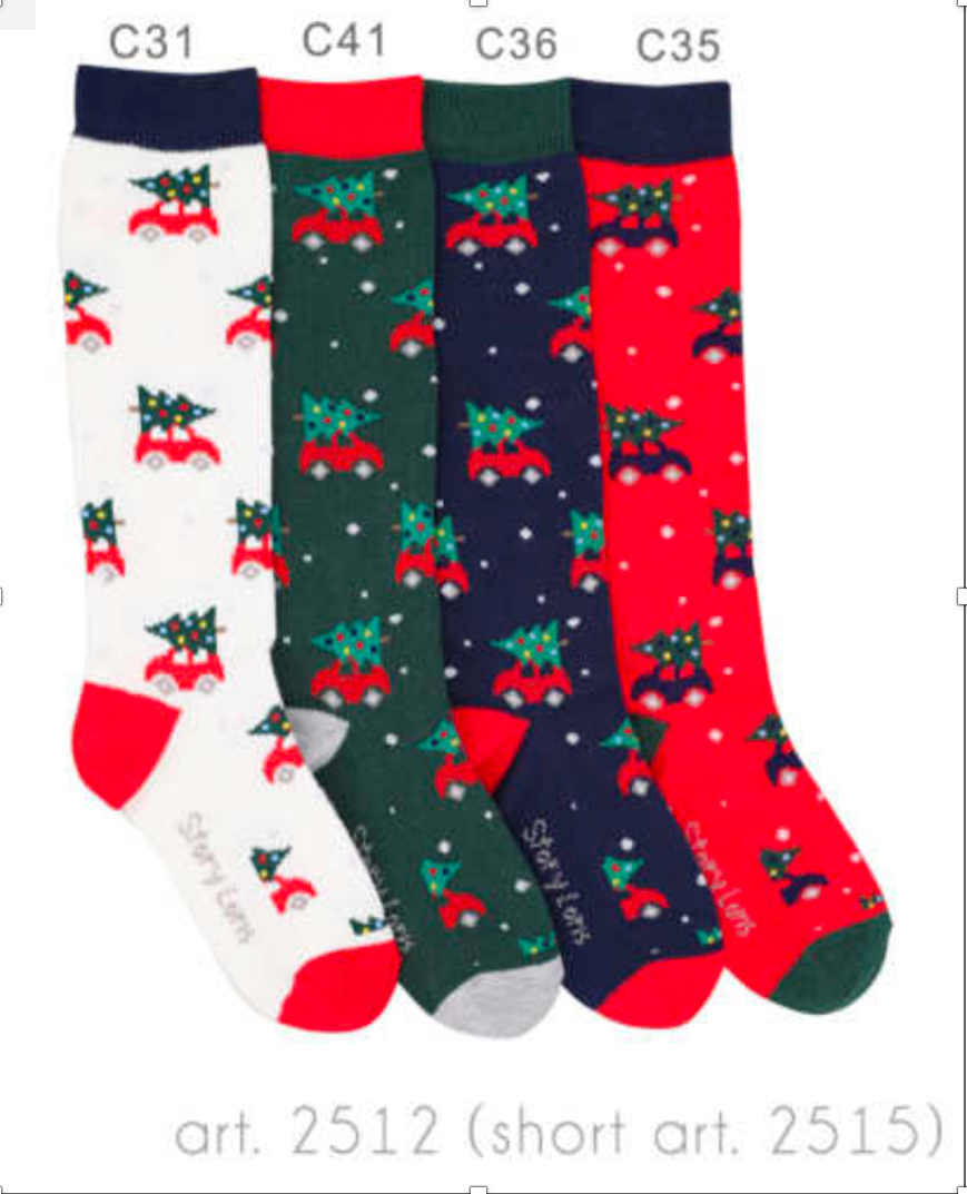 Story Loris Knee Sock Christmas Cream