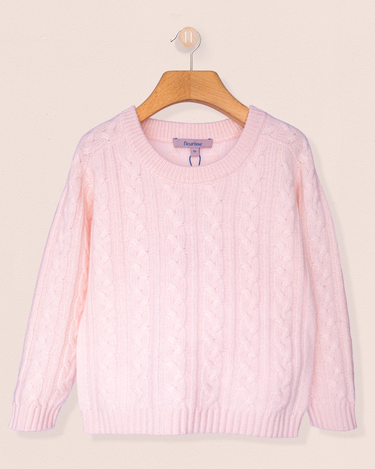 St. Moritz Pink Cashmere Cable Sweater