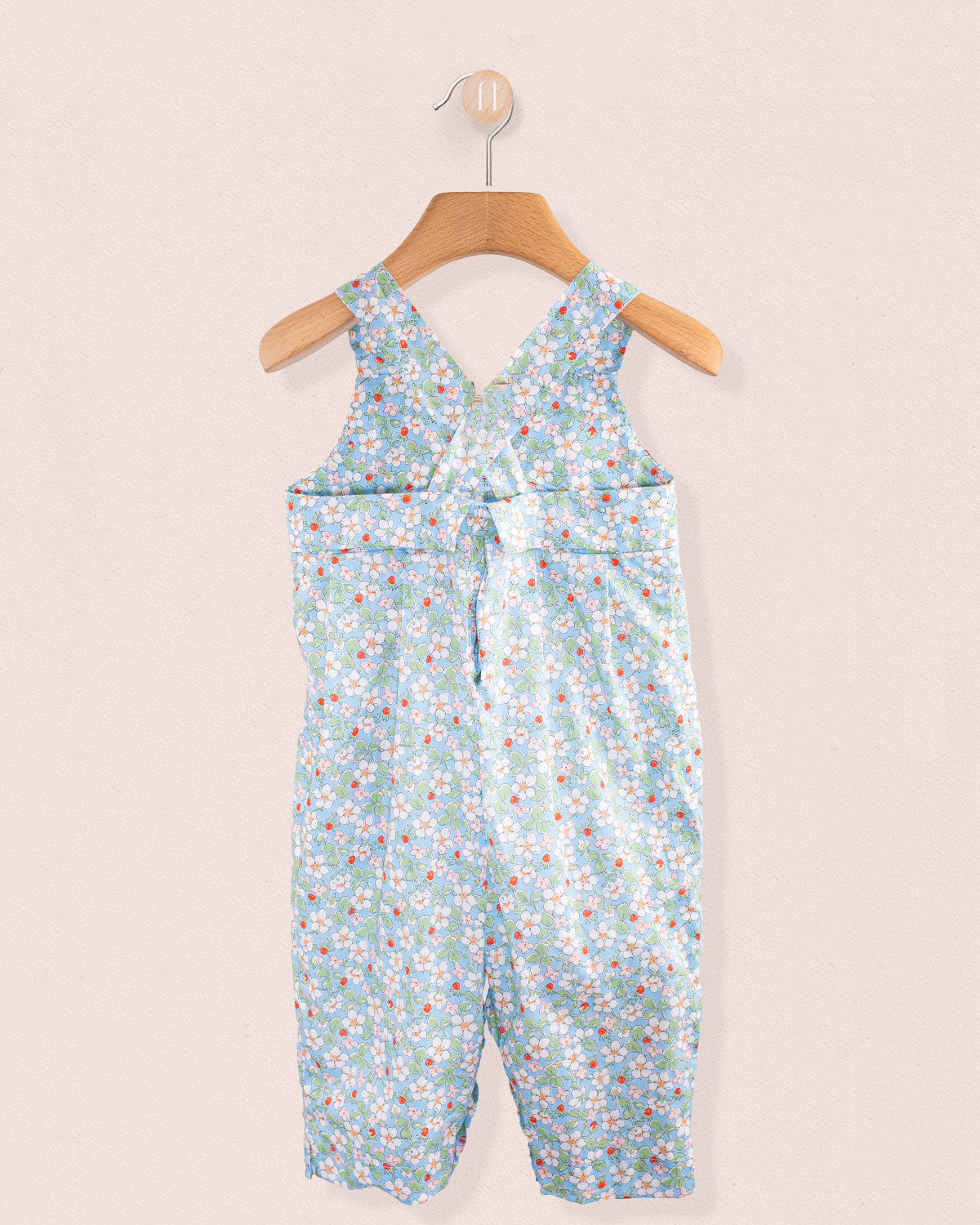 Louise Liberty Strawberry Field Blue Overall - Romper