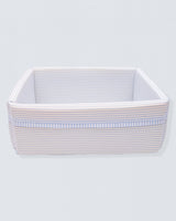 Blue Stripe Rectangle Basket