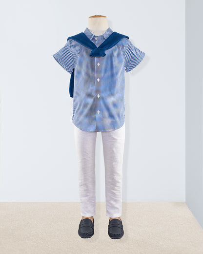 Henry Summer Navy Check Shirt - Shirt