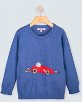 Car Mediterranean Blue Cotton Sweater