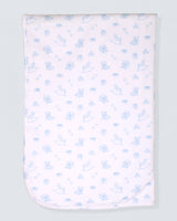 Pima Tiny Baby Toys Blue Receiving Blanket