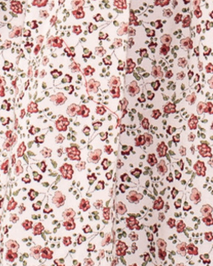 Valentina Belina Burgundy Floral Smock - Smocked Dress