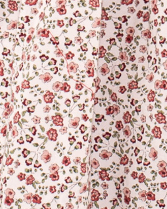 Valentina Belina Burgundy Floral Smock - Smocked Dress