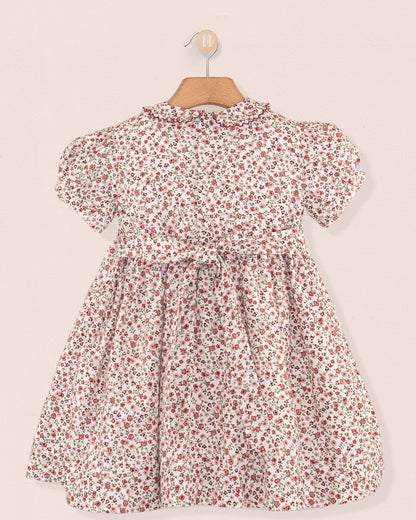 Valentina Belina Burgundy Floral Smock - Smocked Dress