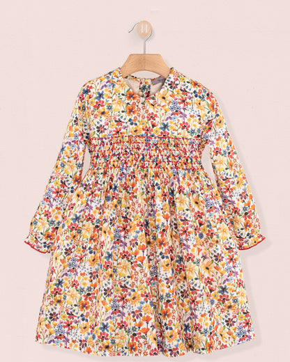 Violetta Liberty Dreams of Summer Coral - Smocked Dress
