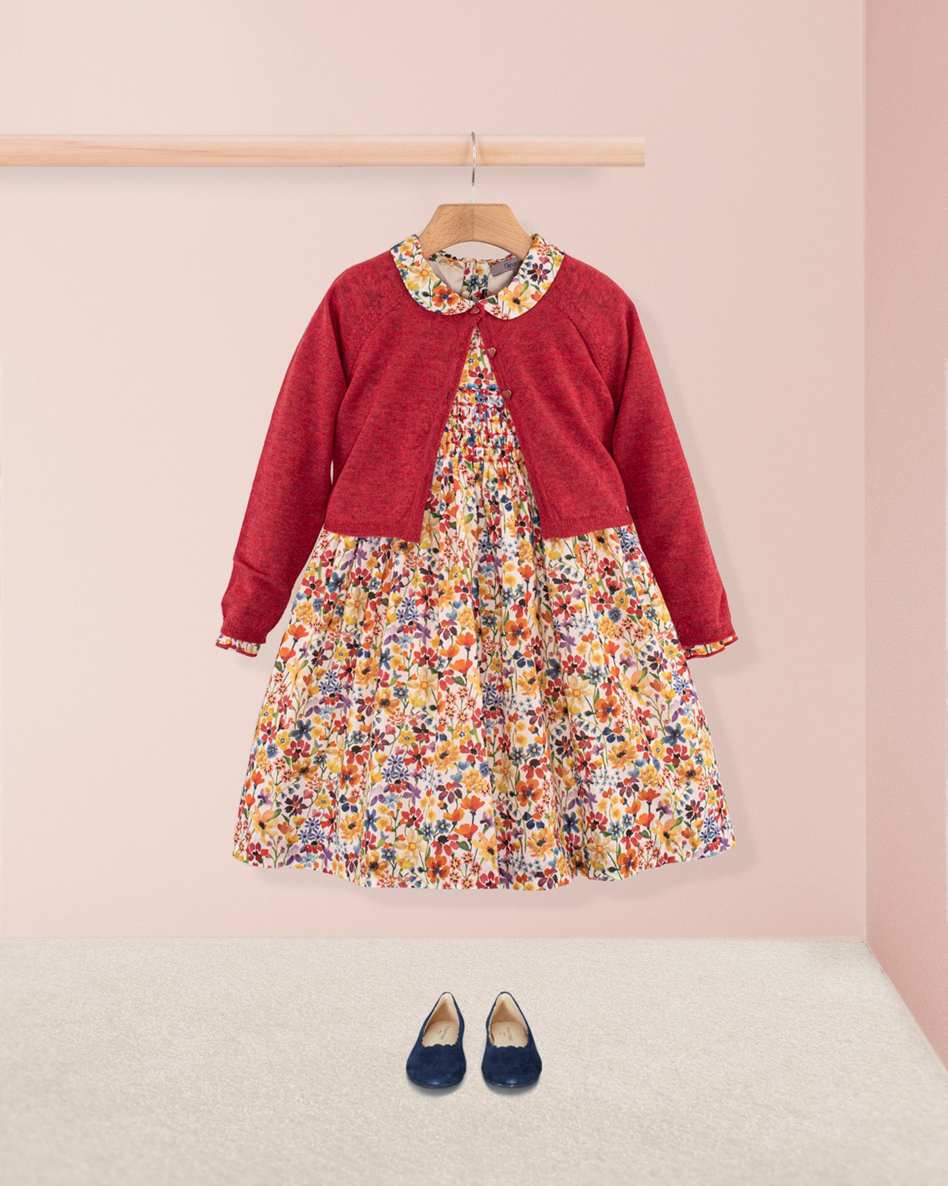 Violetta Liberty Dreams of Summer Coral - Smocked Dress