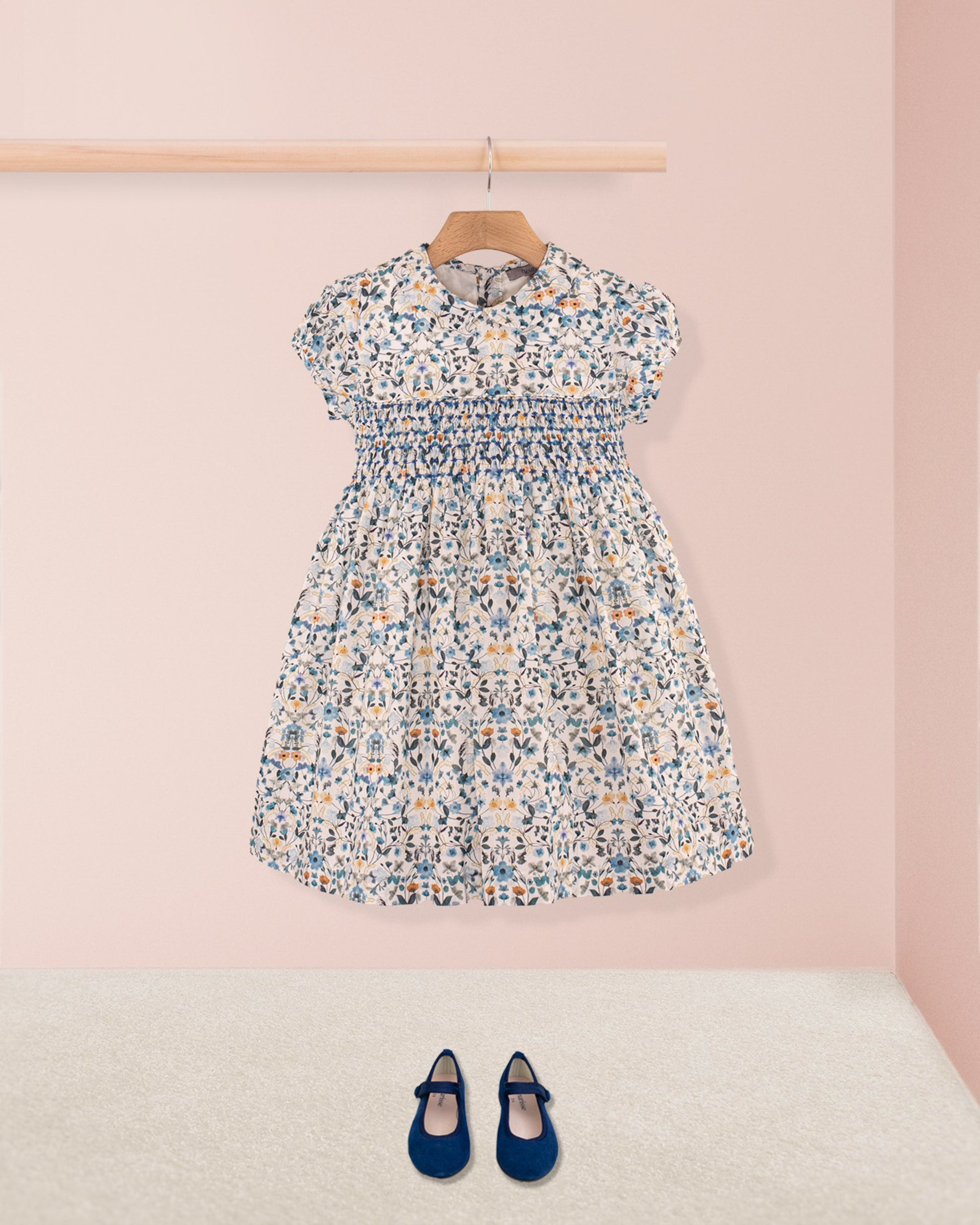 Violette Liberty Aurora Blue - Smocked Dress