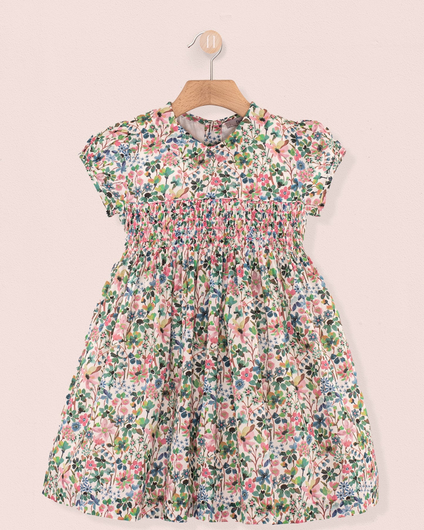 Violette Liberty Dreams of Summer Green - Smocked Dress