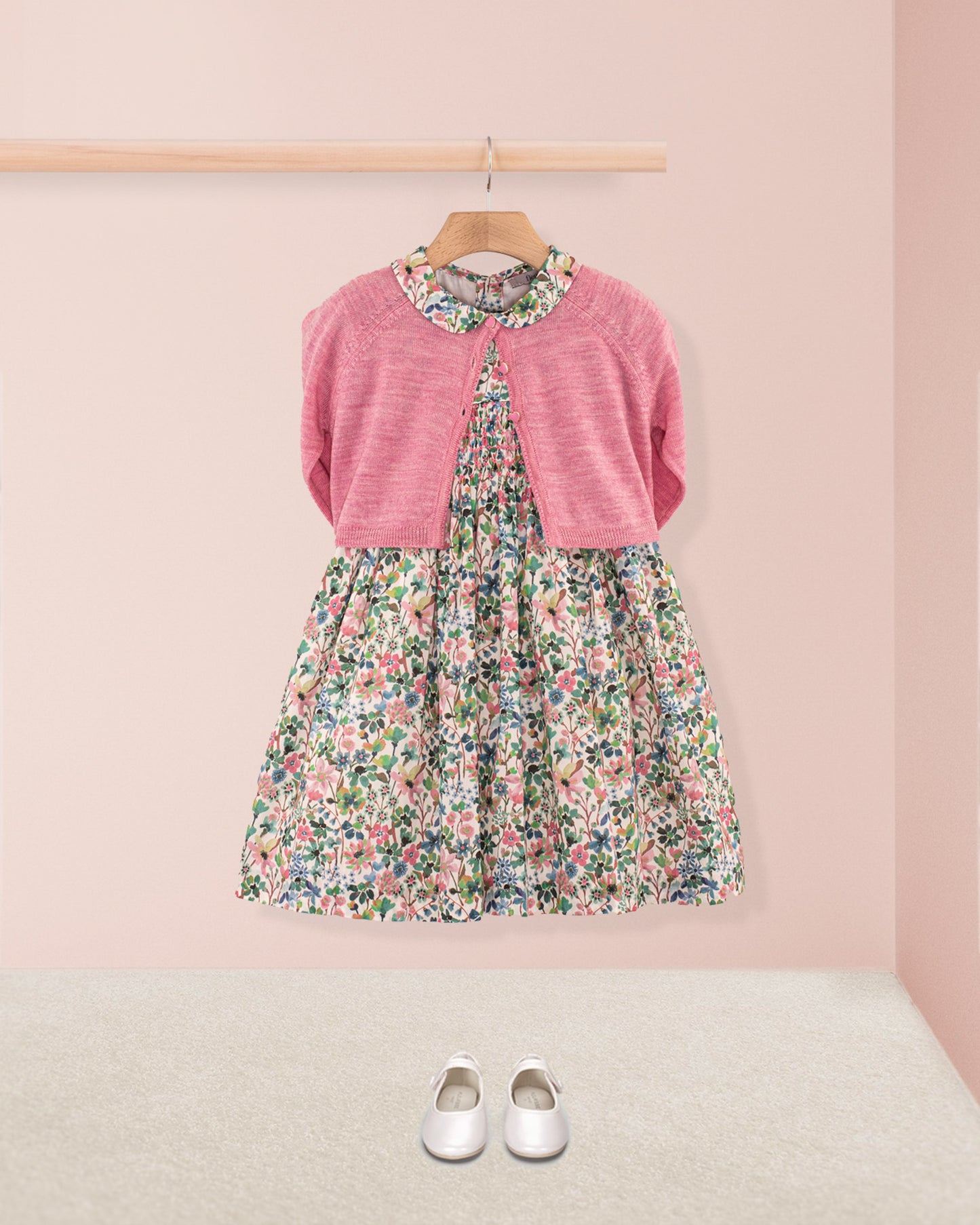 Violette Liberty Dreams of Summer Green - Smocked Dress