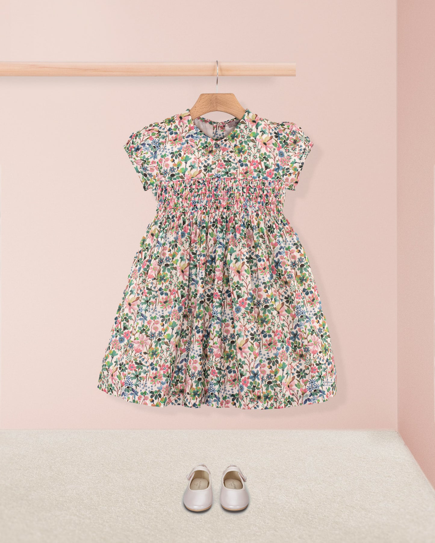 Violette Liberty Dreams of Summer Green - Smocked Dress