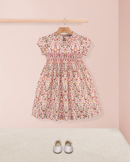 Violette Liberty Aurora Pink - Smocked Dress