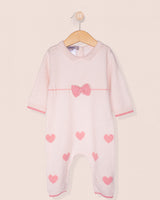 Valentine Rose Hearts Cashmere Romper