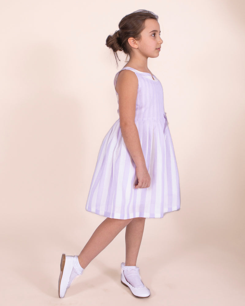 Vienna Italian Lilac Linen Dress - Dress