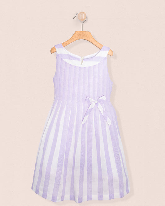 Vienna Italian Lilac Linen Dress - Dress