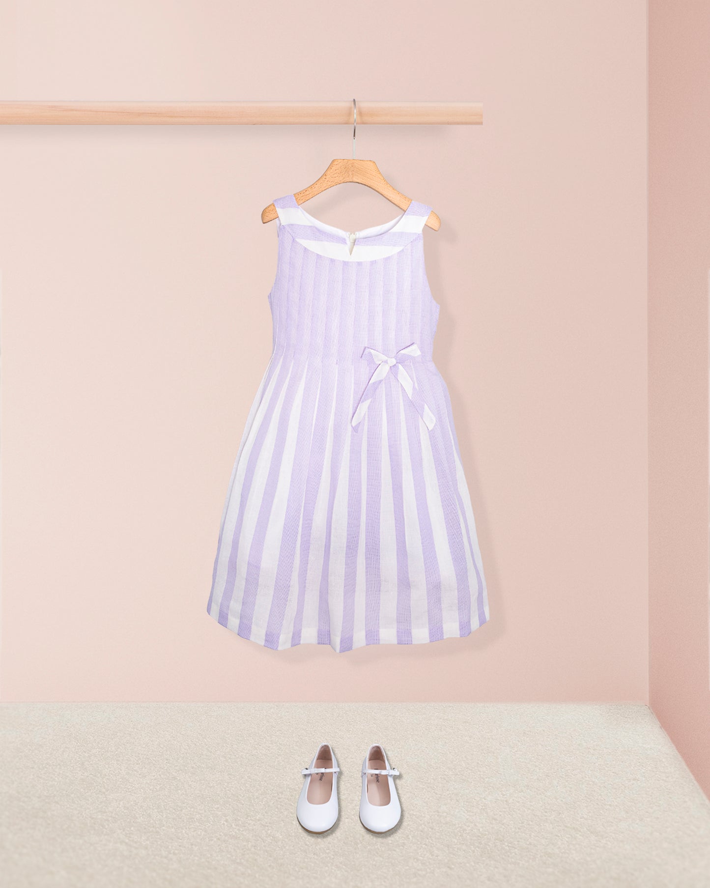 Vienna Italian Lilac Linen Dress - Dress