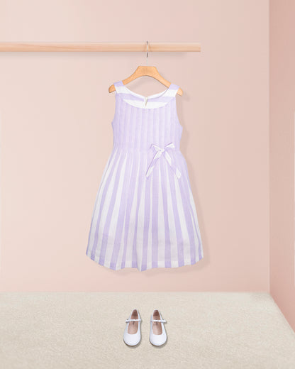Vienna Italian Lilac Linen Dress - Dress