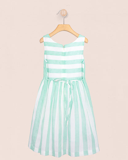 Vienna Italian Mint Linen Dress - Dress