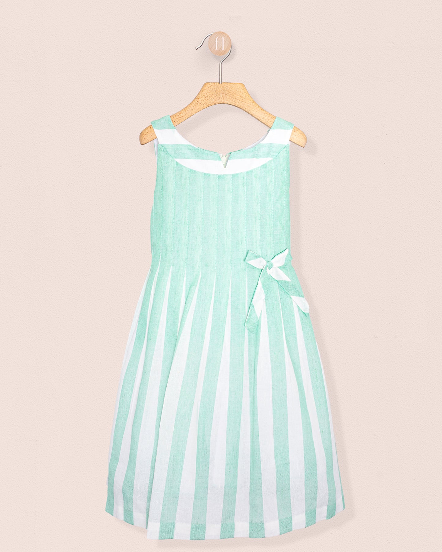Vienna Italian Mint Linen Dress - Dress