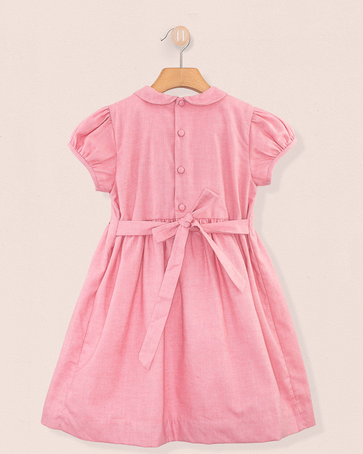 Violette Italian Mauve Flannel - Smocked Dress