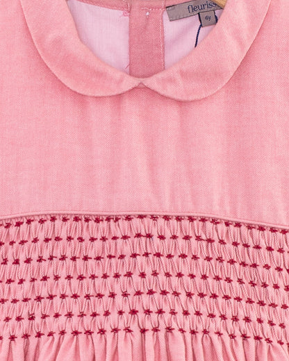 Violette Italian Mauve Flannel - Smocked Dress