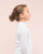 Ruffle Turtleneck Italian Brushed Cotton White - Jersey
