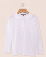 Collar Shirt Long Sleeve Italian Cotton White Trim