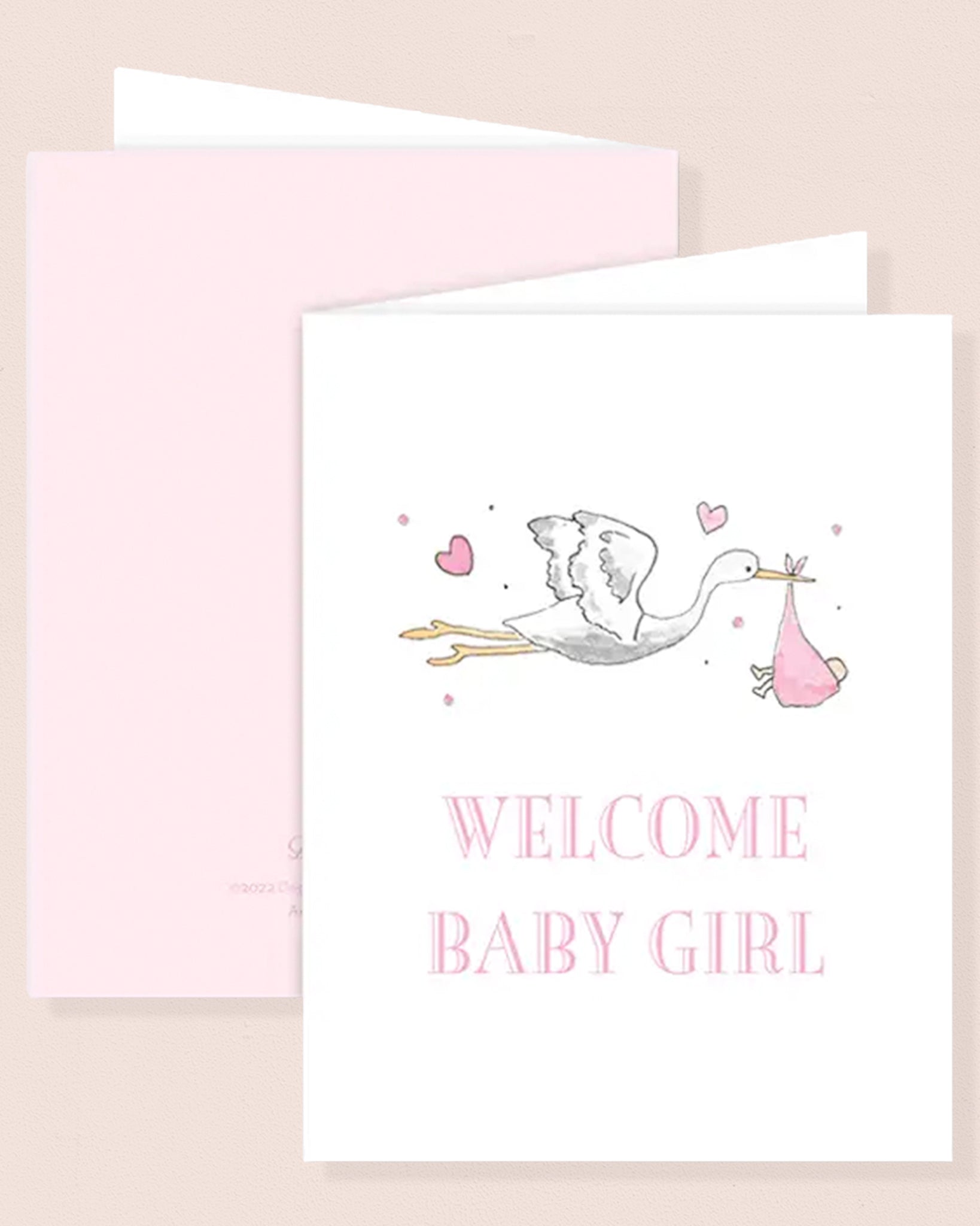 Welcome Baby Girl Card - Card