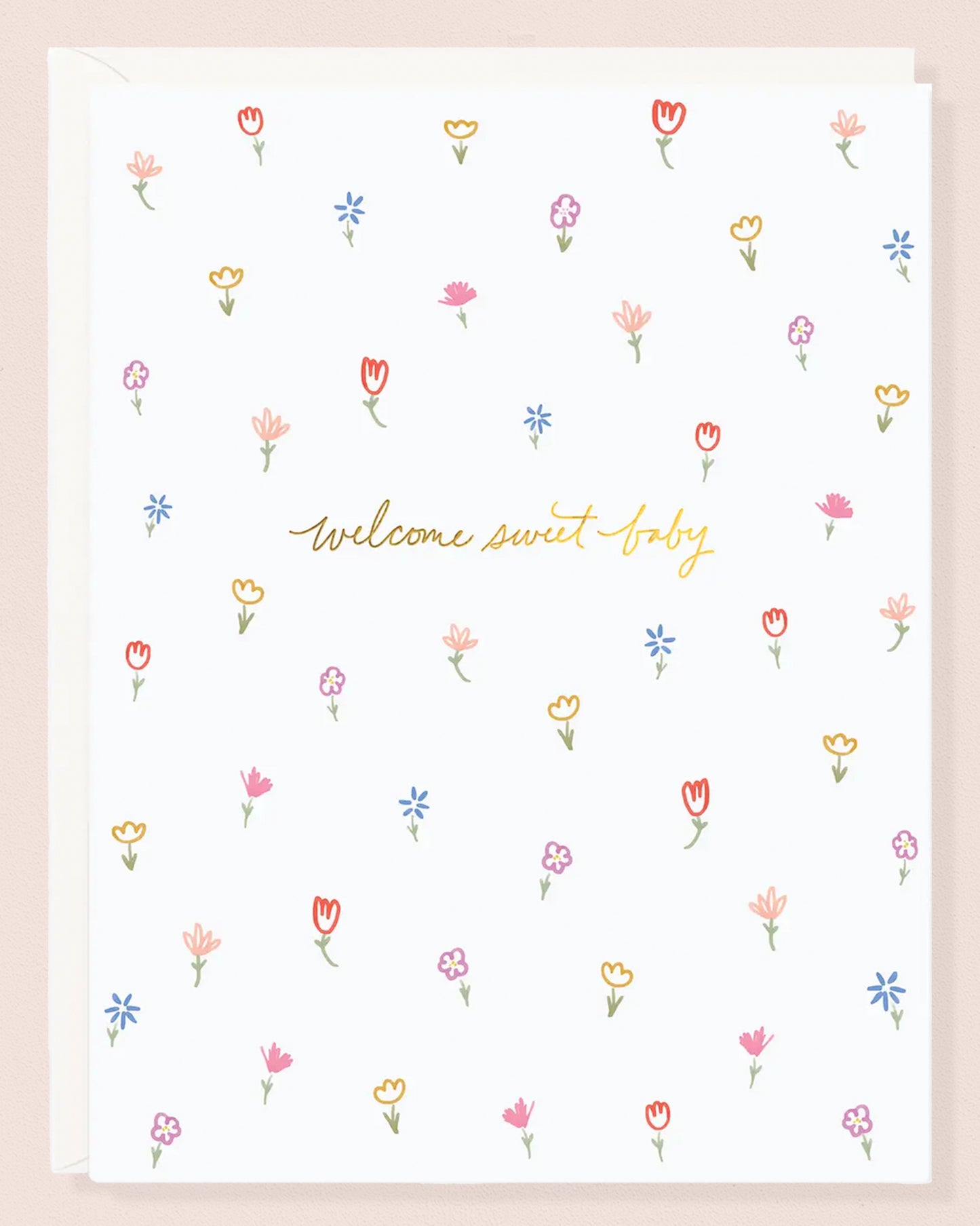 Sweet Baby Floral Card - Card
