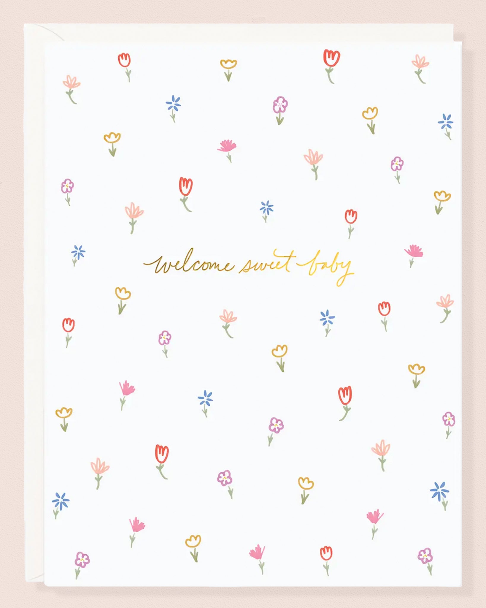 Sweet Baby Floral Card - Card