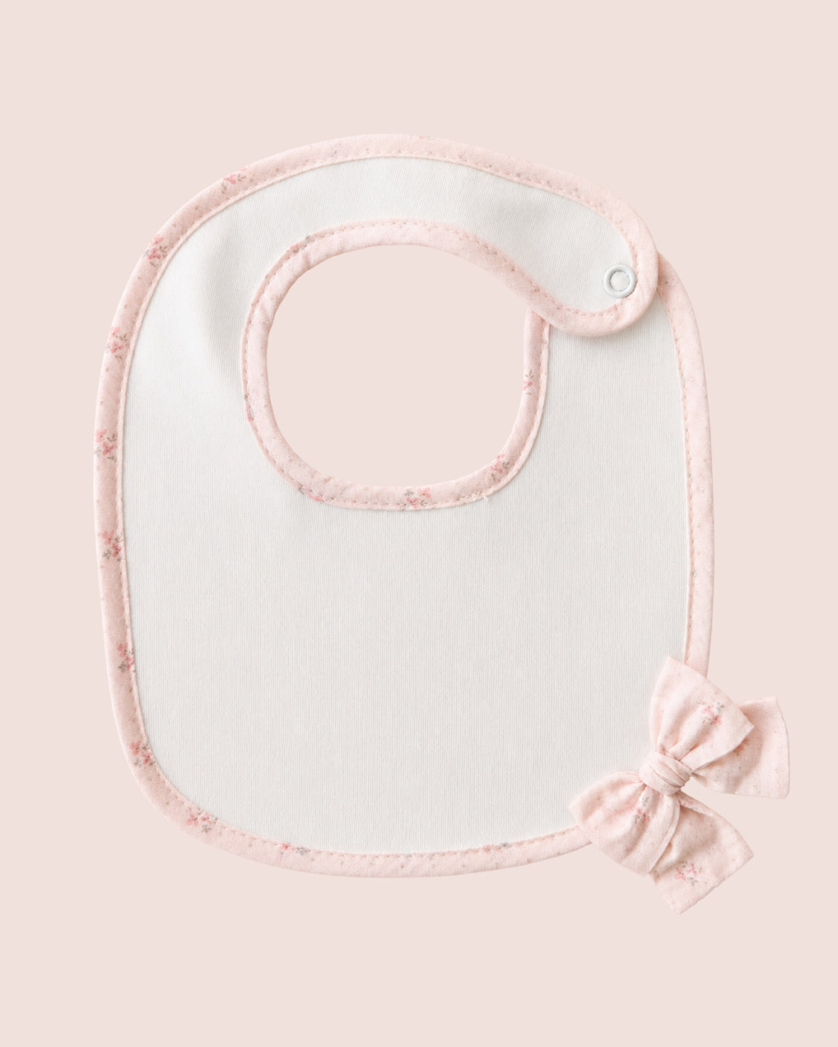 Bow White Cotton Bib