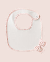 Bow White Cotton Bib