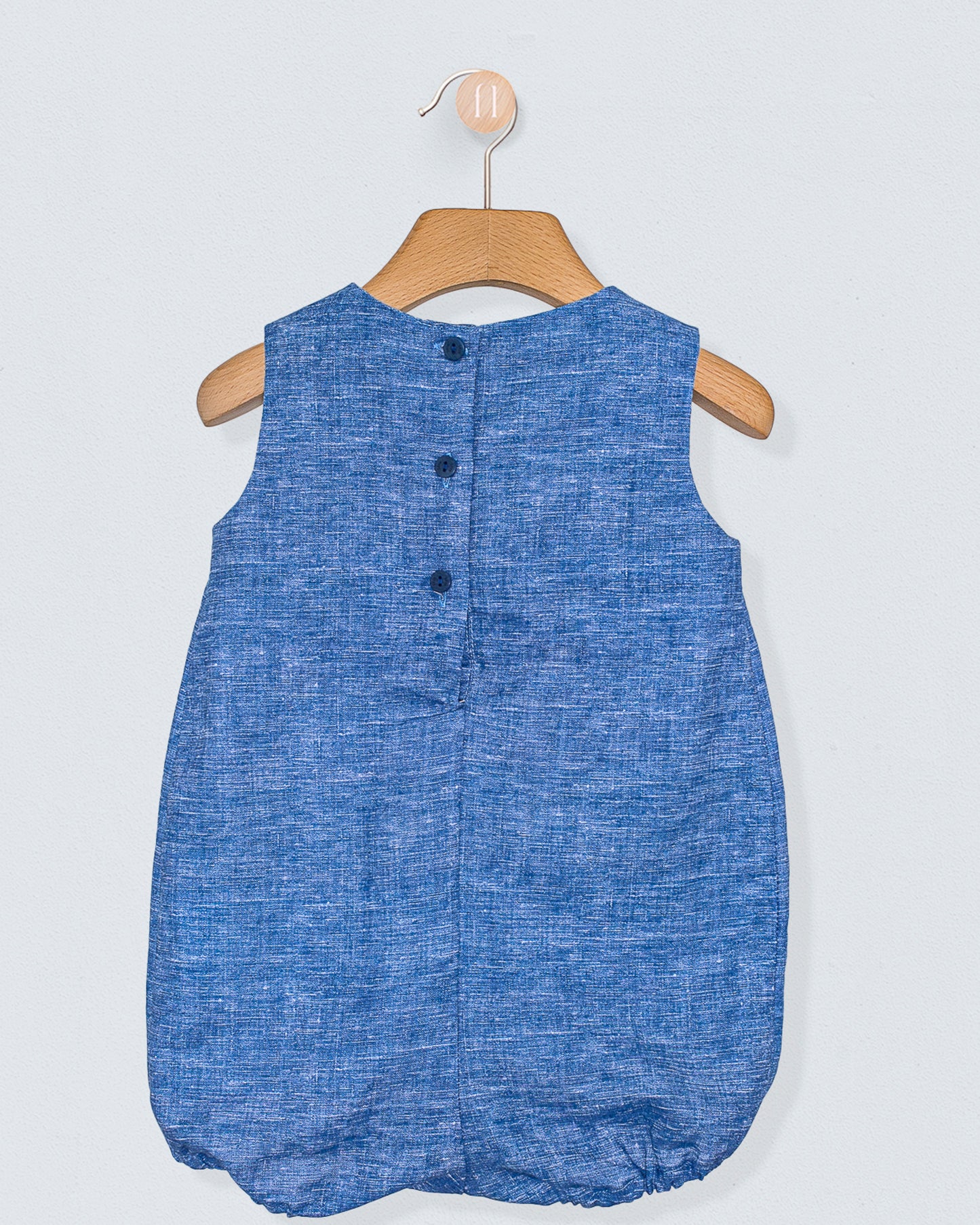 William Italian Denim Linen Romper - Romper