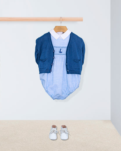 Cruise Italian Pastel Blue Linen Romper - Romper