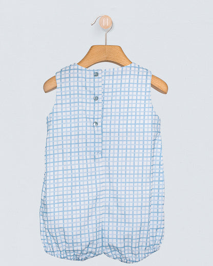 William Light Blue Sketch Romper - Romper