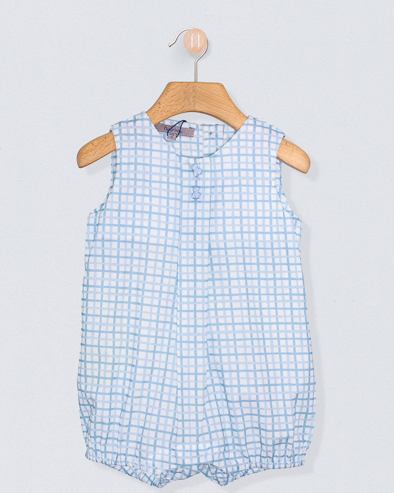 William Light Blue Sketch Romper - Romper