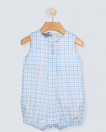 William Light Blue Sketch Romper - Romper