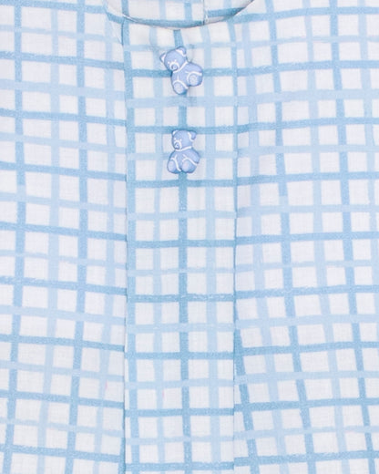 William Light Blue Sketch Romper - Romper
