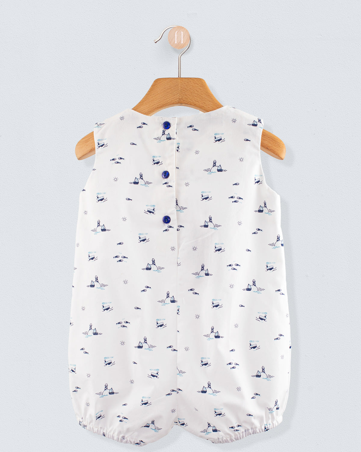 William Elegant Navy Sailboats Romper - Romper