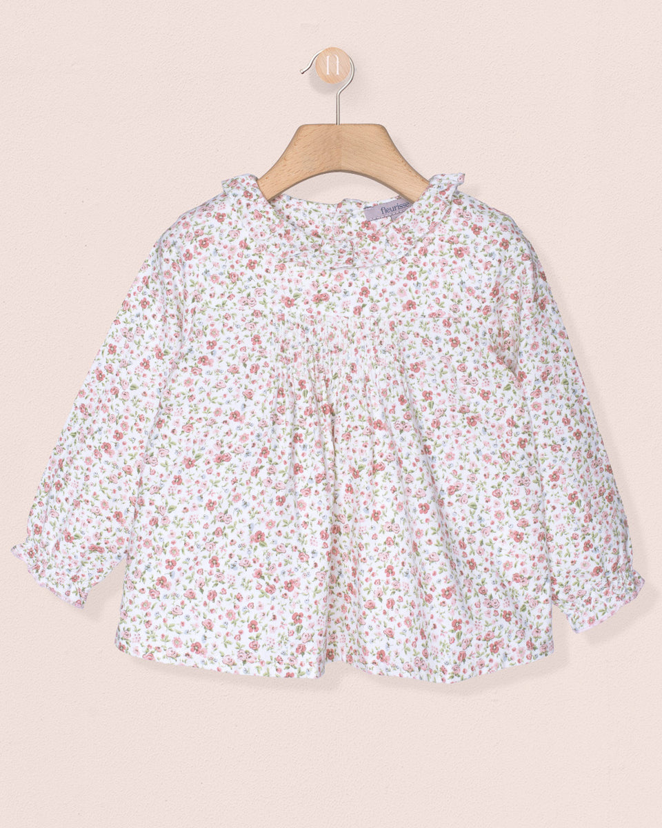 Yvette Tunic Belina Pink Floral Twill