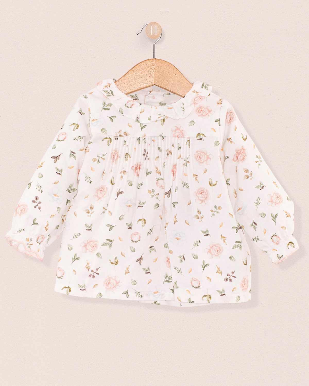 Yvette Tuscany Soft Pink Rosebuds Tunic - Tunic