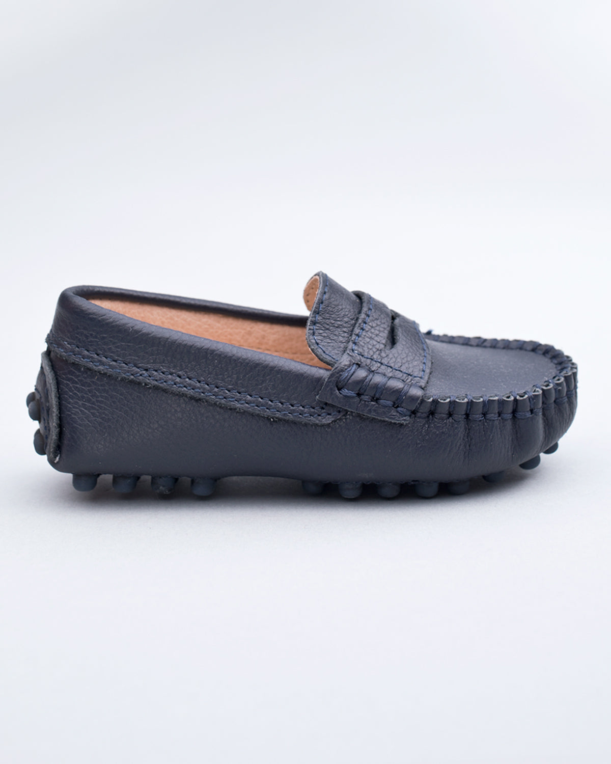 Lawrence Navy Leather Driving Shoe - Shoe