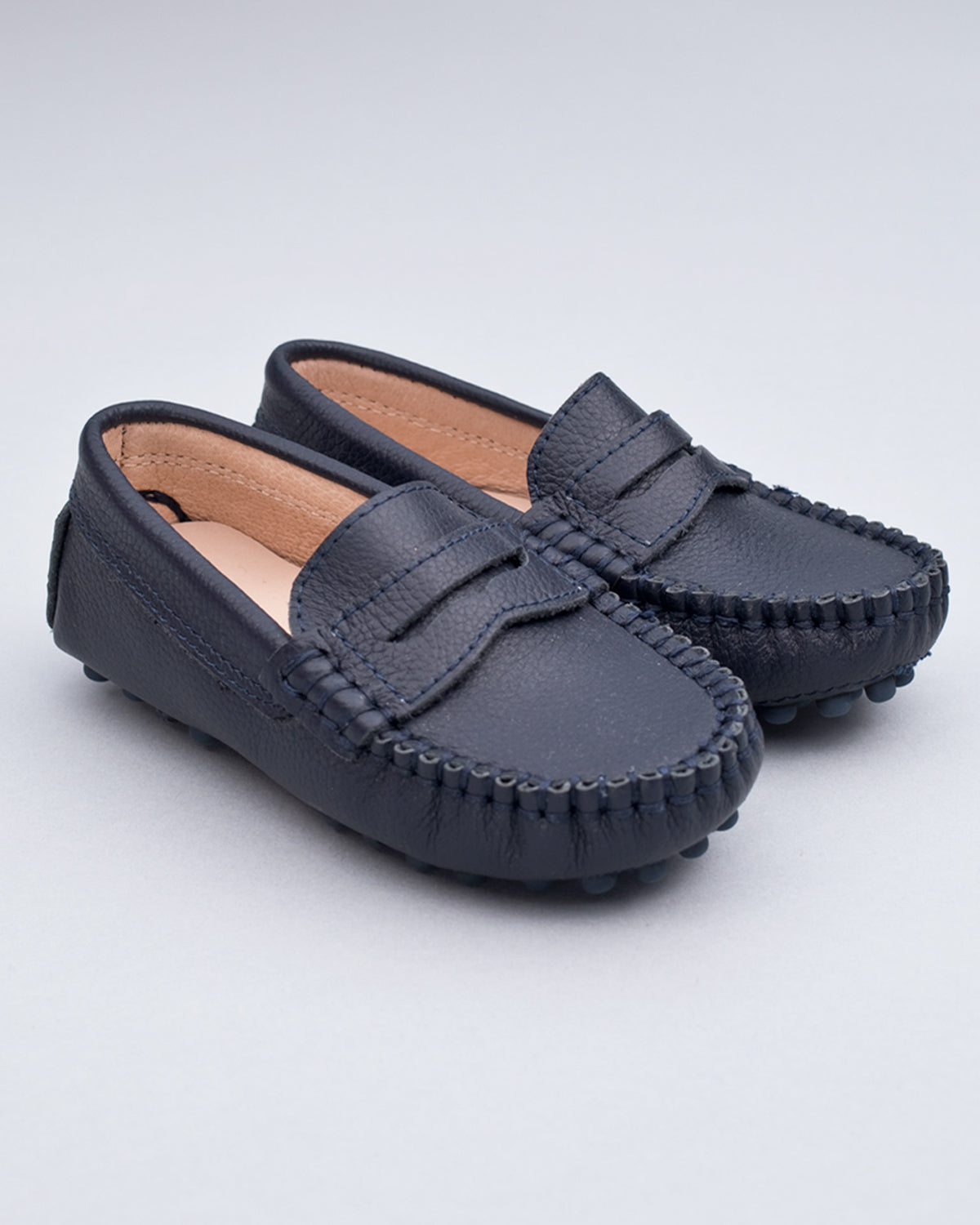 Lawrence Navy Leather Driving Shoe - Shoe