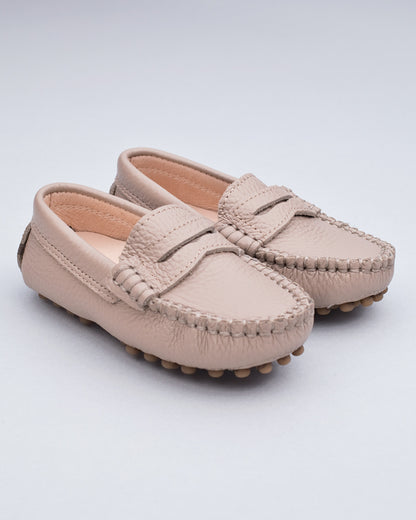 Lawrence Taupe Leather Driving Shoe - Shoe