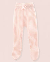Cashmere Ribbed Baby Pink Footed Legging